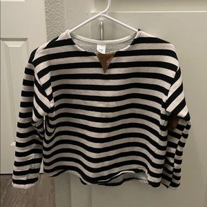 Striped sweater with elbow pads